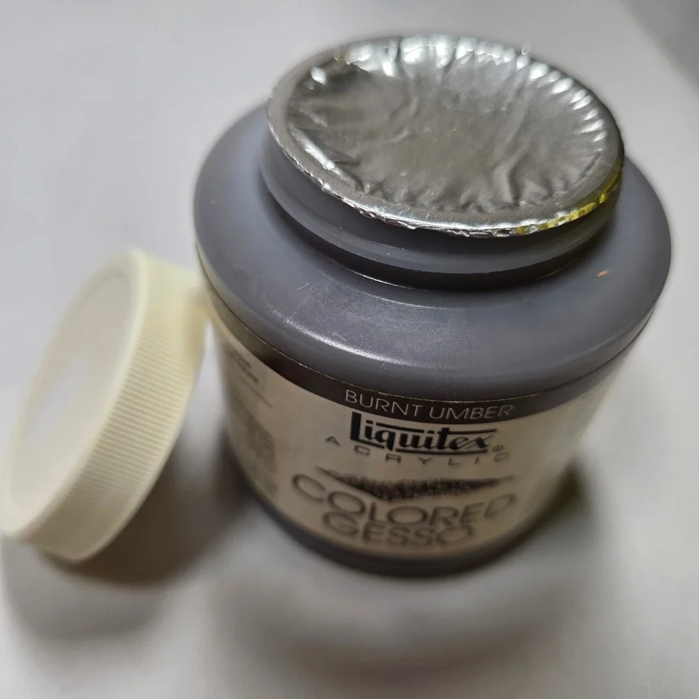 Vtg Liquitex Professional Acrylic Colored Gesso Burnt Umber 8oz‎ UNOPENED